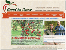Tablet Screenshot of goodtogrowtrees.com